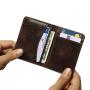 Factory wholesale Vegetable Tan Leather Mens Leather Bifold Wallet Rfid Wallet bifold card holder
