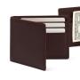 Custom Brown Extra Capacity Slim Fold Money Clip with 6 Credit Card Slots Wallets Leather Men