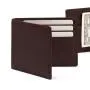 Custom Brown Extra Capacity Slim Fold Money Clip with 6 Credit Card Slots Wallets Leather Men