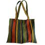 ZR726 Environmentally Friendly Shopping Bag Retro Cotton And Hemp Stripe Fashion Handbag Simple Versatile Shoulder Tote Life Bag