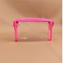 keymay 2024 Fashion Waterproof PVC Zipper Pouch Custom Logo Transparent Toiletry Makeup Bag Clear Cosmetic Bag