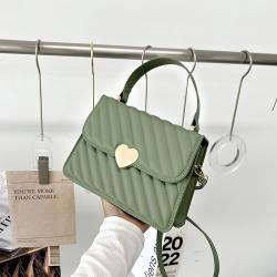 New 2022 Fashion Women's Bag Simple Leisure Lingge Pu Love Small Square Bag Embossed High-grade  Single Shoulder Messenger Bag
