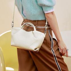 OEM/ODM Vintage Customized Pu Vegan Leather Handbag New Fashion Simple Shoulder Bag with Versatile Texture Crossbody Bag