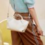 OEM/ODM Vintage Customized Pu Vegan Leather Handbag New Fashion Simple Shoulder Bag with Versatile Texture Crossbody Bag
