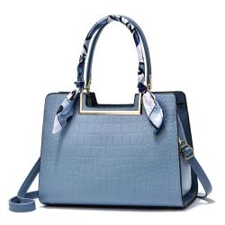 2024 Custom Scarf Vegan Leather Bag Handbag For Women Ladies Fashion PU Crocodile