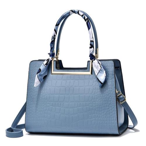 2024 Custom Scarf Vegan Leather Bag Handbag For Women Ladies Fashion PU Crocodile