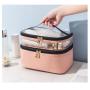 HR234 Ladies Fresh Sweet Makeup Bag Women's Storage Fashion Portable Cosmetic Bag Waterproof PU Travel Pleasant Trip Wash Bag