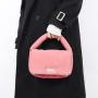 CHANGRONG Custom lightweight soft padded handbag pink nylon puffer bag small