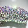 2024  New Year Gift Elegant Rhinestone Crystal Bling Heart Shaped Women Evening Bag Clutch Ladies Party Wedding Banquet Handbag