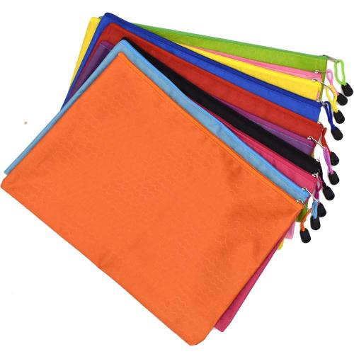 Gelory Multicolor Waterproof Zipper File Bags Football Pattern Office Document Bags Custom Logo Students Files Pencil Bag