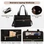 LOVEVOOK Leather Computer Briefcase Office Ladies Waterproof Shoulder Tote Handbag Large Capacity Business Laptop Bag for Women