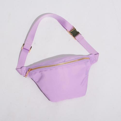 Keymay Good Quality Factory Direct RTS Girls Solid Color Causal Waterproof Nylon Fanny Pack Waist Bag