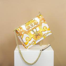2024 fashion chain bags for women elegant soft purses and handbags trendy printing leather bag crossbody side bag for girl 24 cm