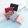 New Arrival Large Capacity Women Short Wallet Butterfly Lock Multi Credit Card Holder Three-fold Coin Purse Wallet carteras para mujer
