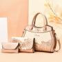 Latest new product ideas china supplier 3 pieces set Hollow Out bags ladies women's handbags set