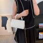 HR556 Women's Handbag PU Lock Buckle New Fashion Design Small Square Shoulder Bag Fashion Trend Versatile Handbag for Women