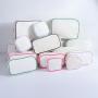 Keymay Wholesale Stock DIY Personalized Gift Bag Canvas Makeup Bags Zipper Pouch  Travel Blank Canvas Cosmetic Bag