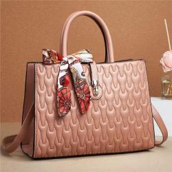 2022 New Style Pure Color Diamond Lattice Woman's Bag Scarves Embossing Soft Leather Single Shoulder Bag Fashion Simple Handbag