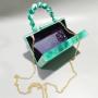 Custom Fashion Party Wedding Beaded Strap Acrylic Evening Bag Clutch Purse For Lady Women
