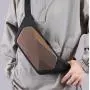 ZWY054 New Men's Biker Waist Pack Fashion Press Shell EV Stylized Shoulder Bag PVC Outdoor Travel Waterproof Crossbody Bag