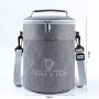Trending Hot Products Adjustable Shoulder Strap Round Insulated Double Zipper Lunch Case Bag