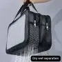 Dry wet separation double-layer transparent large makeup bags ladies travel wash bag