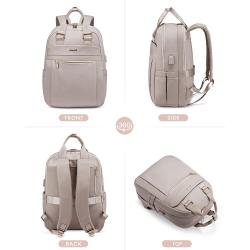 Fashion Waterproof Backpack Purse Casual Daypacks for Work Travel Computer Bag with USB Port 15.6 inch Laptop Backpack for women