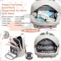 LOVEVOOK Flap Multipurpose Diaper Bag for Baby Waterproof Travel Baby Bag for Mom with Changing Pad Diaper Bag Mommy Backpack