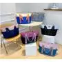 HR381 New Fashion Contrast Colors Travel Crossbody Bag Luggage Storage Bag with Adjustable Trolley Case Ready for Production Bag
