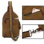 Wholesale 2024 waterproof oil wax canvas chest bag men chest sling bag travel crossbody high quality top layer cowhide chest bag