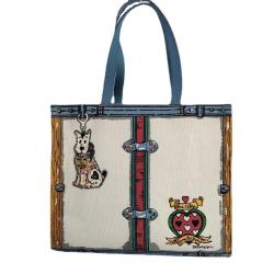 Spot Women's Fashion Handbag Shoulder Canvas Bag Cotton Linen Handbag Color Printing Portable Shopping Bag
