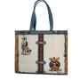 Spot Women's Fashion Handbag Shoulder Canvas Bag Cotton Linen Handbag Color Printing Portable Shopping Bag