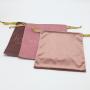 Custom Gold Logo Velvet Cosmetic Gift Packaging Drawstring Bag Luxury Soft Velvet Travel  Hair Clothes Dust Pouch