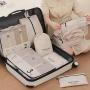 Customized white black 8pcs packing cubes for storage luggage high quality travel organizer compression packing cubes set