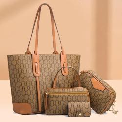 Fashion Women Tote Bag Trendy Single Shoulder bags Diagonal Span Set Bag Large Capacity Four Piece Handbags 4 in 1 Wholesale