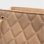 Wholesale Custom Fashion Handbag Nice Quality Pu Leather Shoulder Bag Diamond-Shape Line Tote Bag With Gold Chain For Women