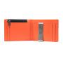 Mens bifold RFID  Money clip wallet card holder with zipper coin pocket