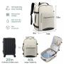 LOVEVOOK 40L TSA Flight Approved 17 inch Laptop Bags Luggage Waterproof Men Women Travel Carry on Backpacks with 3 Packing Cubes