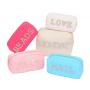 New arrival candy color waterproof nylon cosmetic bags zipper pouch patch DIY bag portable travel makeup bag for women