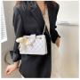 2022 Fashion Women's Bag Fashion High-grade Texture Ling Lattice Chain Women's Handbag Silk Scarf Single Shoulder Underarm Bag
