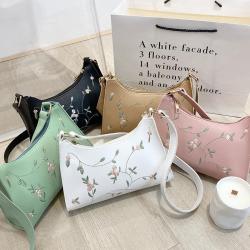 New Design Embroidered Hobo Underarm Bag 2024 Ladies Handbag Women's Sling Shoulder Bag Fashion Hand Bags for Women