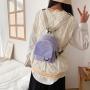 ZR188 Mini Backpack Women's Shopping Super Fire Cute Casual Small Makeup Bag Striped Texture Student Versatile Schoolbag