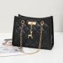 Women's Handbag Single Strap Square Chain Messenger Purses Hot Sale Custom Logo Embroidery Decoration Fashionable Shoulder Bags