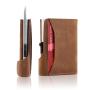 Custom Pop Up Aluminum Metal Case Wallet RFID Business Leather Card Holder Men Wallet