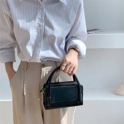 2023 PU Premium Sling Shoulder Messenger Bag Mini Wristlet Hand Clutch Bag Women's Versatile Crossbody Fashion Small Square Bag