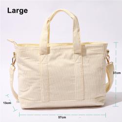 Promotional Customize Personalized Large Weekender Corduroy Cotton Canvas Zipper Travel Bag Hand Bags Women Luxury Gym Tote Bag