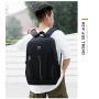 Factory Custom LOGO Large Capacity Men's Black Oxford Laptop Backpack Casual and Waterproof with USB for Business Travel Bag