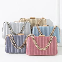 New Ladies Evening Bag Diamond Handbags Women Banquet Dinner Clutch Bag Chain Small Square Bag