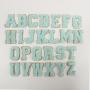 Factory Direct Sale Stock New Custom Designer Patches Embroidery Adhesive White Chenille Glitter Greek Letter Patches