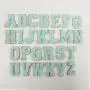 Factory Direct Sale Stock New Custom Designer Patches Embroidery Adhesive White Chenille Glitter Greek Letter Patches